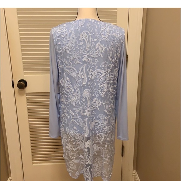 Soft Surroundings Adele Silk Tunic in Baby Blue, Size Medium - Picture 9 of 17